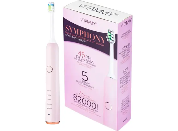 Электрическая зубная щетка Vitammy Symphony Pink (5901793641409), Основной цвет: Розовый - изображение 7