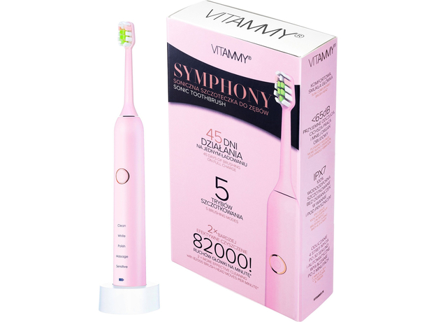 Электрическая зубная щетка Vitammy Symphony Pink (5901793641409), Основной цвет: Розовый - изображение 6 Электрическая зубная щетка Vitammy Symphony Pink (5901793641409), Основной цвет: Розовый - изображение 6