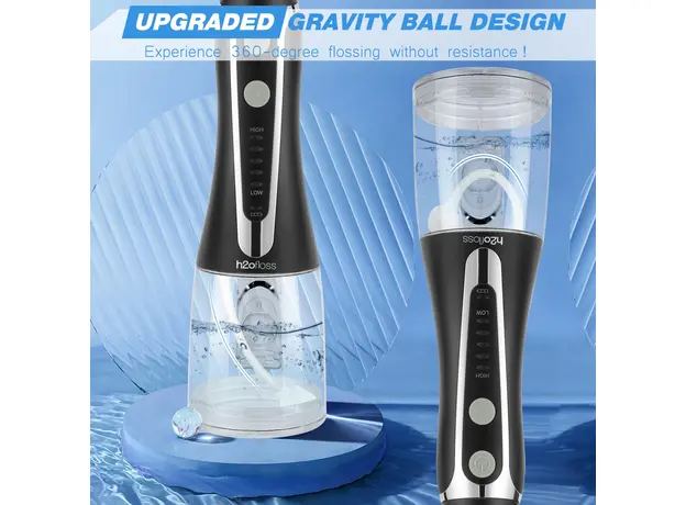 Ирригатор H2OFloss HF-2 Black, Основний колір: Чорний - зображення 6