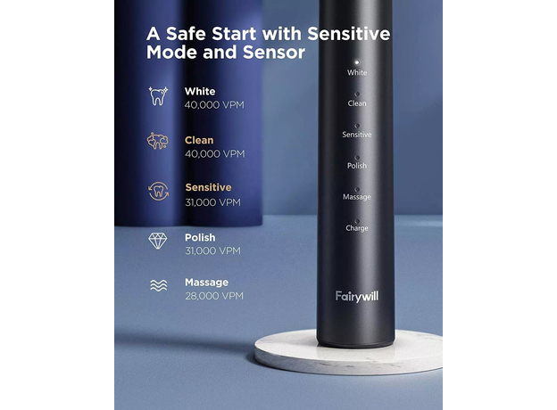 Электрическая зубная щетка Fairywill P80 black - зображення 10 Электрическая зубная щетка Fairywill P80 black - зображення 10