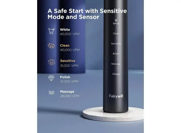 Электрическая зубная щетка Fairywill P80 black - изображение 10