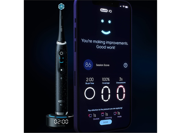 Электрическая зубная щетка Oral-B iO Series 10 Luxe Edition Cosmic Black (8006540812068) - зображення 9 Электрическая зубная щетка Oral-B iO Series 10 Luxe Edition Cosmic Black (8006540812068) - зображення 9