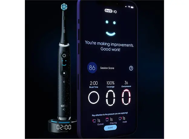 Электрическая зубная щетка Oral-B iO Series 10 Luxe Edition Cosmic Black (8006540812068) - изображение 9