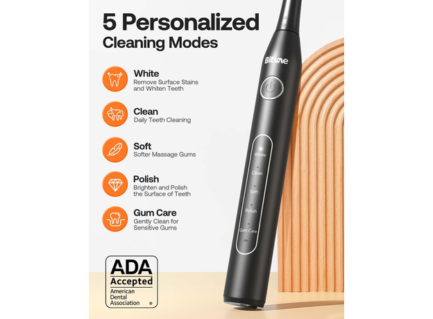 Электрическая зубная щетка Bitvae D2 с насадками 8 шт black, Основной цвет: Черный - изображение 3 Электрическая зубная щетка Bitvae D2 с насадками 8 шт black, Основной цвет: Черный - изображение 3