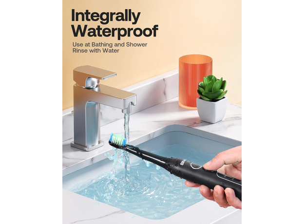 Электрическая зубная щетка Bitvae D2 с насадками 8 шт black, Основной цвет: Черный - изображение 6 Электрическая зубная щетка Bitvae D2 с насадками 8 шт black, Основной цвет: Черный - изображение 6