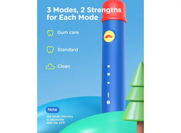 Детская электрическая зубная щетка Bitvae Smart K7S Kids blue - изображение 4