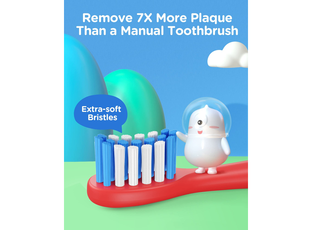 Детская электрическая зубная щетка Bitvae Smart K7S Kids blue - зображення 5 Детская электрическая зубная щетка Bitvae Smart K7S Kids blue - зображення 5