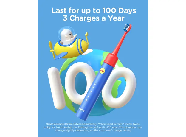 Детская электрическая зубная щетка Bitvae Smart K7S Kids blue - изображение 6
