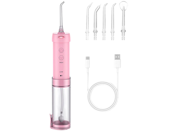 Ирригатор H2Ofloss HF-10 mini pink, Основной цвет: Розовый  Ирригатор H2Ofloss HF-10 mini pink, Основной цвет: Розовый