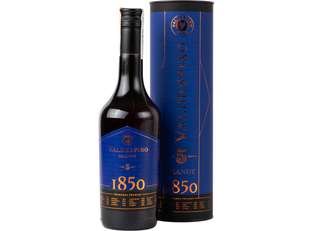 Бренди Valdespino 5 0.7 л 38% в тубусе (1021000009298), Объем: 0.7 л (700 мл), Упаковка: Подарочная 