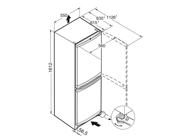 Двокамерний холодильник Liebherr CUe 2831 - изображение 6