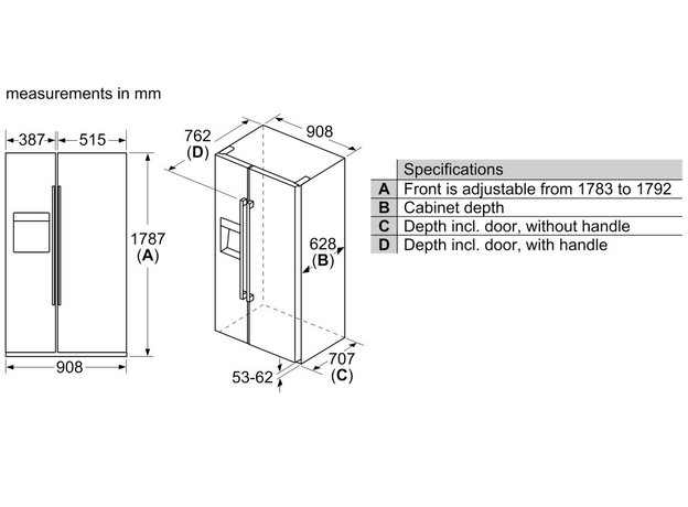 Side-by-side холодильник BOSCH KAI93VI304 - изображение 8