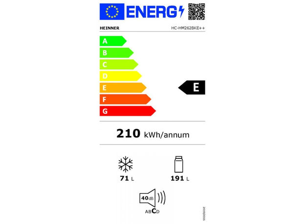 Двухкамерный холодильник HEINNER HC-HM262BKE++ - изображение 3