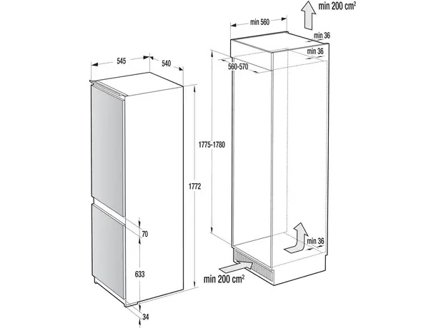 Встраиваемый холодильник GORENJE NRKI4182A1 - изображение 15