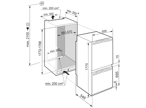 Встраиваемый холодильник LIEBHERR ICe 5103 - изображение 3