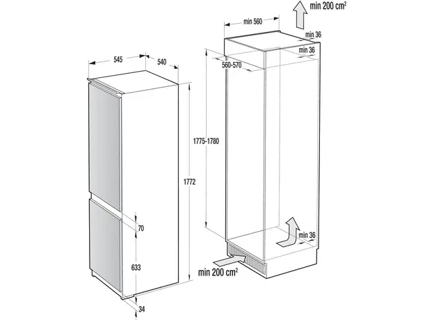 Встраиваемый холодильник Gorenje NRKI418FE0 - изображение 13
