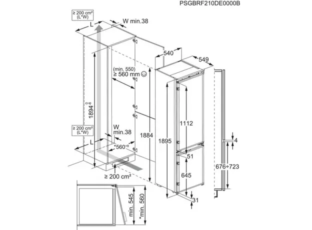 Встраиваемый холодильник ELECTROLUX RNT6TE19S - изображение 2