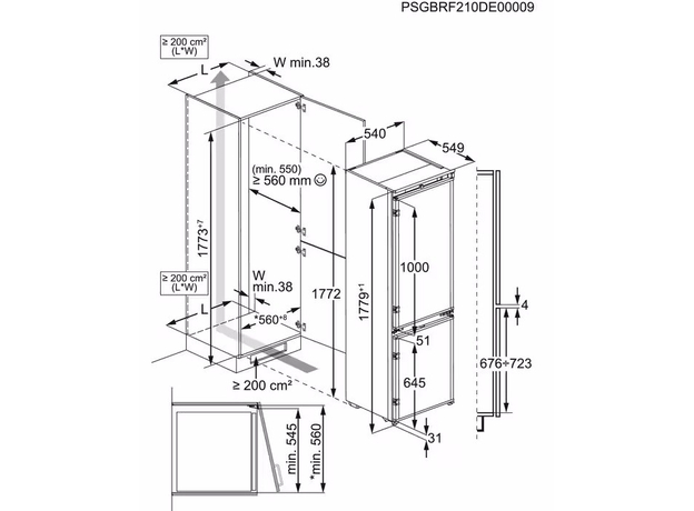 Встраиваемый двухкамерный холодильник AEG OSC7G18RES - изображение 10