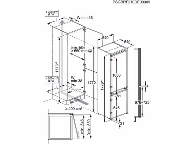 Встраиваемый двухкамерный холодильник AEG OSC7G18RES - изображение 10
