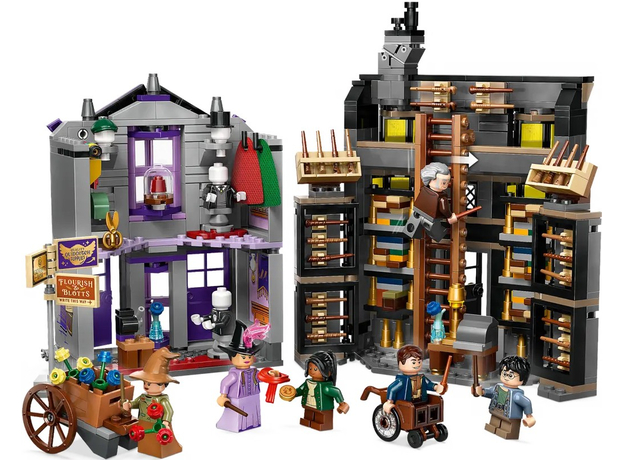 Конструктор LEGO Harry Potter Крамниці Олівандера і Мадам Малкін 744 деталей (76439) - зображення 3 Конструктор LEGO Harry Potter Крамниці Олівандера і Мадам Малкін 744 деталей (76439) - зображення 3