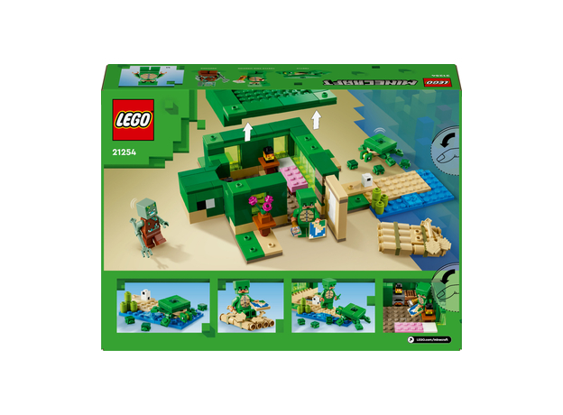 Конструктор LEGO Minecraft Пляжный дом в форме черепахи 234 детали (21254) - изображение 3 Конструктор LEGO Minecraft Пляжный дом в форме черепахи 234 детали (21254) - изображение 3
