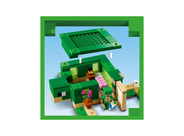 Конструктор LEGO Minecraft Пляжный дом в форме черепахи 234 детали (21254) - изображение 14 Конструктор LEGO Minecraft Пляжный дом в форме черепахи 234 детали (21254) - изображение 14