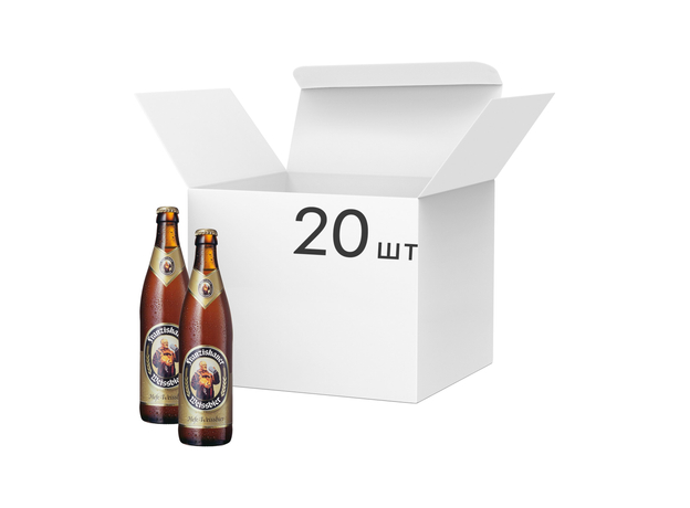 Упаковка пива Franziskaner Weissbier светлое нефильтрованное 5.1% 0.5 л х 20 шт (4072700003649) 