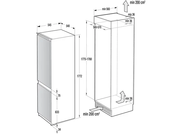 Встраиваемый холодильник GORENJE RKI418FE0 - изображение 14