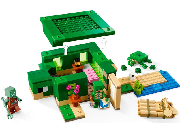 Конструктор LEGO Minecraft Пляжный дом в форме черепахи 234 детали (21254) - изображение 6 Конструктор LEGO Minecraft Пляжный дом в форме черепахи 234 детали (21254) - изображение 6