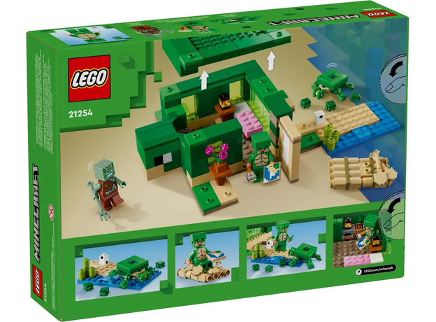 Конструктор LEGO Minecraft Пляжный дом в форме черепахи 234 детали (21254)  Конструктор LEGO Minecraft Пляжный дом в форме черепахи 234 детали (21254)