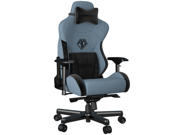 Кресло игровое Anda Seat T-Pro 2 Size XL Linen Fabric Blue/Black (AD12XLLA-01-SB-F) - изображение 2