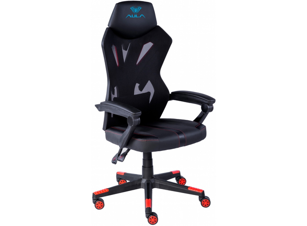Кресло игровое Aula F010 Gaming Chair Black+red (6948391286228) 