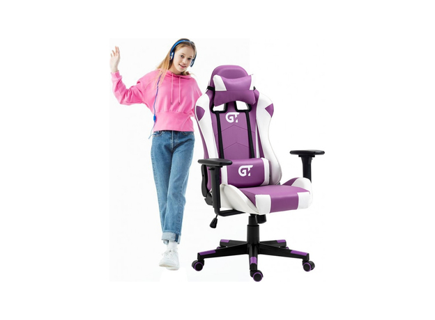Кресло для геймеров GT RACER X-5934-B Kids White/Violet - изображение 2