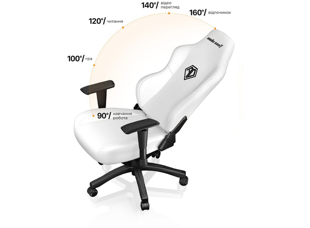 Кресло игровое Anda Seat Phantom 3 Size L White (AD18Y-06-W-PV) - изображение 6