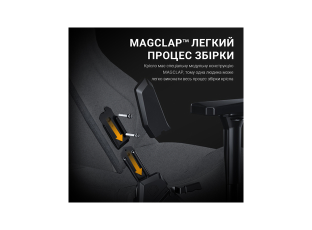 Кресло игровое Anda Seat Kaiser 2 Pro Size XL Gray Linen Fabric (AD12YXL-17-G-F-G01) - изображение 16