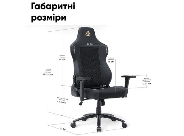 Геймерское кресло Cyberlux Poseidon Black (GM-415 B) - изображение 8