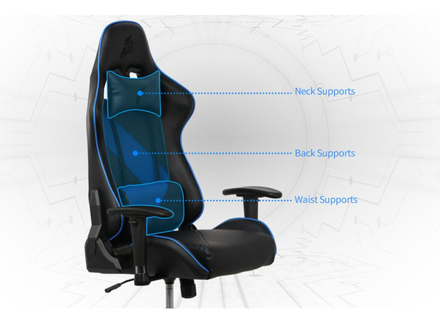 Кресло для геймеров 1STPLAYER S02 Black/Red - изображение 5