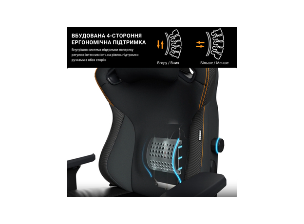 Кресло игровое Anda Seat Kaiser 3 Size L Orange (AD12YDC-L-01-O-PV/C) - изображение 11