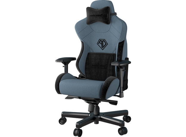 Кресло игровое Anda Seat T-Pro 2 Size XL Linen Fabric Blue/Black (AD12XLLA-01-SB-F) - изображение 3