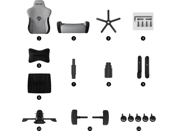 Кресло игровое Anda Seat T-Pro 2 Size XL Linen Fabric Blue/Black (AD12XLLA-01-SB-F) - изображение 13