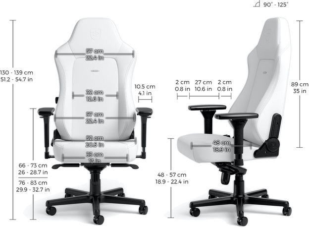 Кресло геймерское Noblechairs Hero White Edition (NBL-HRO-PU-WED) - изображение 6