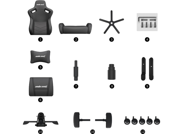 Кресло игровое Anda Seat Kaiser 2 Size XL White (AD12XL-07-W-PV-W01) - изображение 13