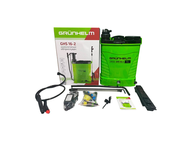 Опрыскиватель аккумуляторный Grunhelm GHS-16-2 16 л (BP133072) - изображение 3 Опрыскиватель аккумуляторный Grunhelm GHS-16-2 16 л (BP133072) - изображение 3