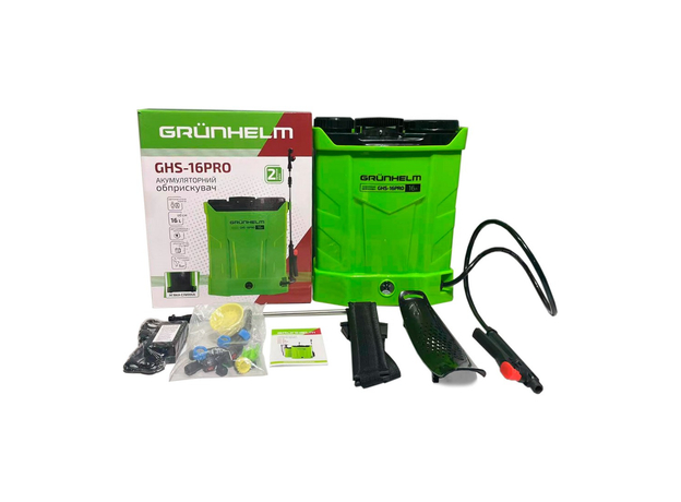 Опрыскиватель аккумуляторный Grunhelm GHS-16PRO 16 л (BP133070) - изображение 4 Опрыскиватель аккумуляторный Grunhelm GHS-16PRO 16 л (BP133070) - изображение 4