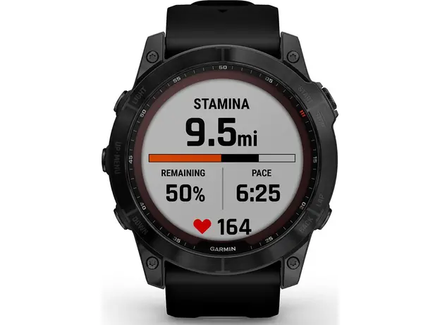 Спортивные часы Garmin fenix 7X Sapphire Solar Carbon Gray DLC Titanium with Titanium Band (includes black silicone band) (010-02541-27) - изображение 6