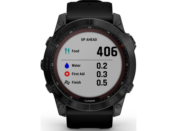 Спортивные часы Garmin fenix 7X Sapphire Solar Carbon Gray DLC Titanium with Titanium Band (includes black silicone band) (010-02541-27) - изображение 8