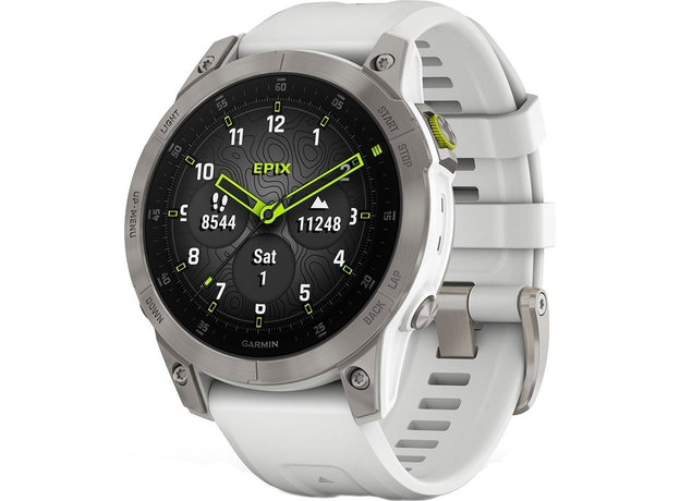 Спортивные часы Garmin Epix 2 Sapphire Carrera White Titanium (010-02582-21) 