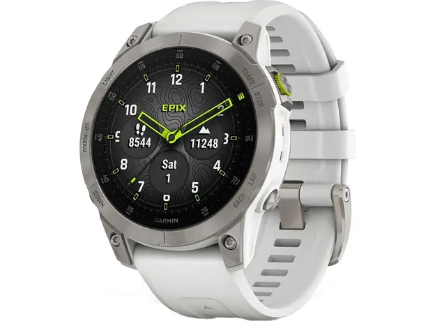 Спортивные часы Garmin Epix 2 Sapphire Carrera White Titanium (010-02582-21) 