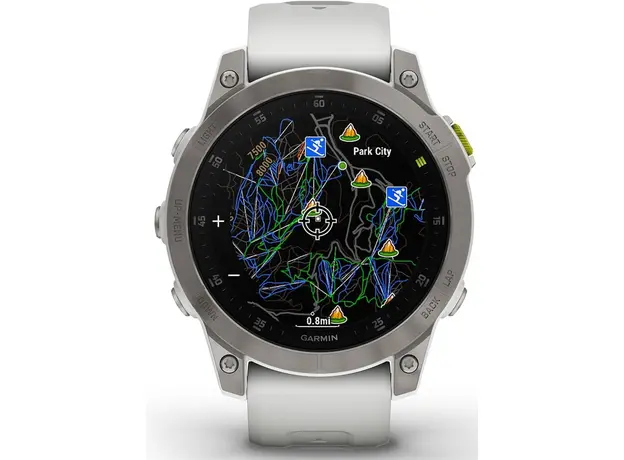 Спортивные часы Garmin Epix 2 Sapphire Carrera White Titanium (010-02582-21) - изображение 2