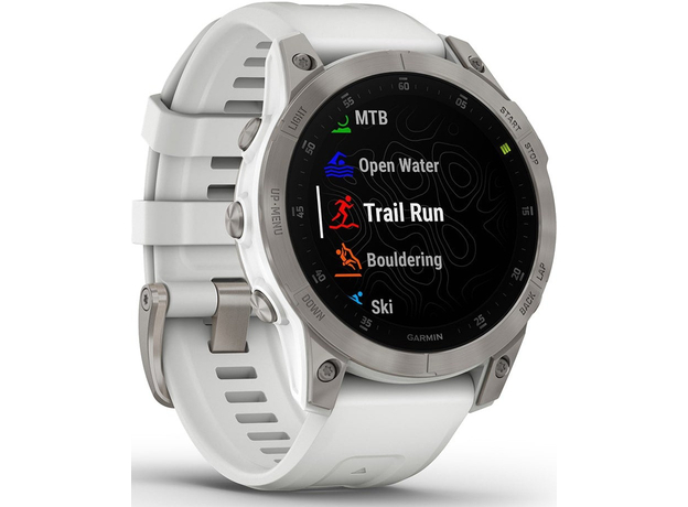 Спортивные часы Garmin Epix 2 Sapphire Carrera White Titanium (010-02582-21) - изображение 3